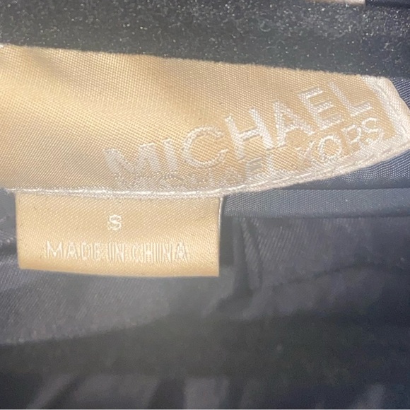 Michael Kors Long Puffer Coat Navy with Gold accents Size Small - Picture 5 of 6